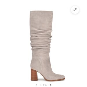 NIB Nine West light grey suede Domaey tall boot size 8.5